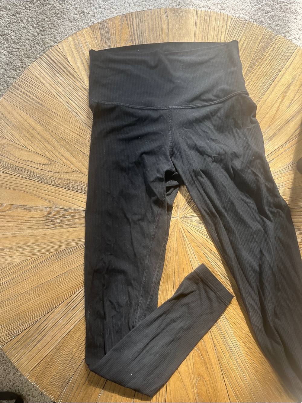 High-Waist women’s Black Lulu Ribbed Leggings